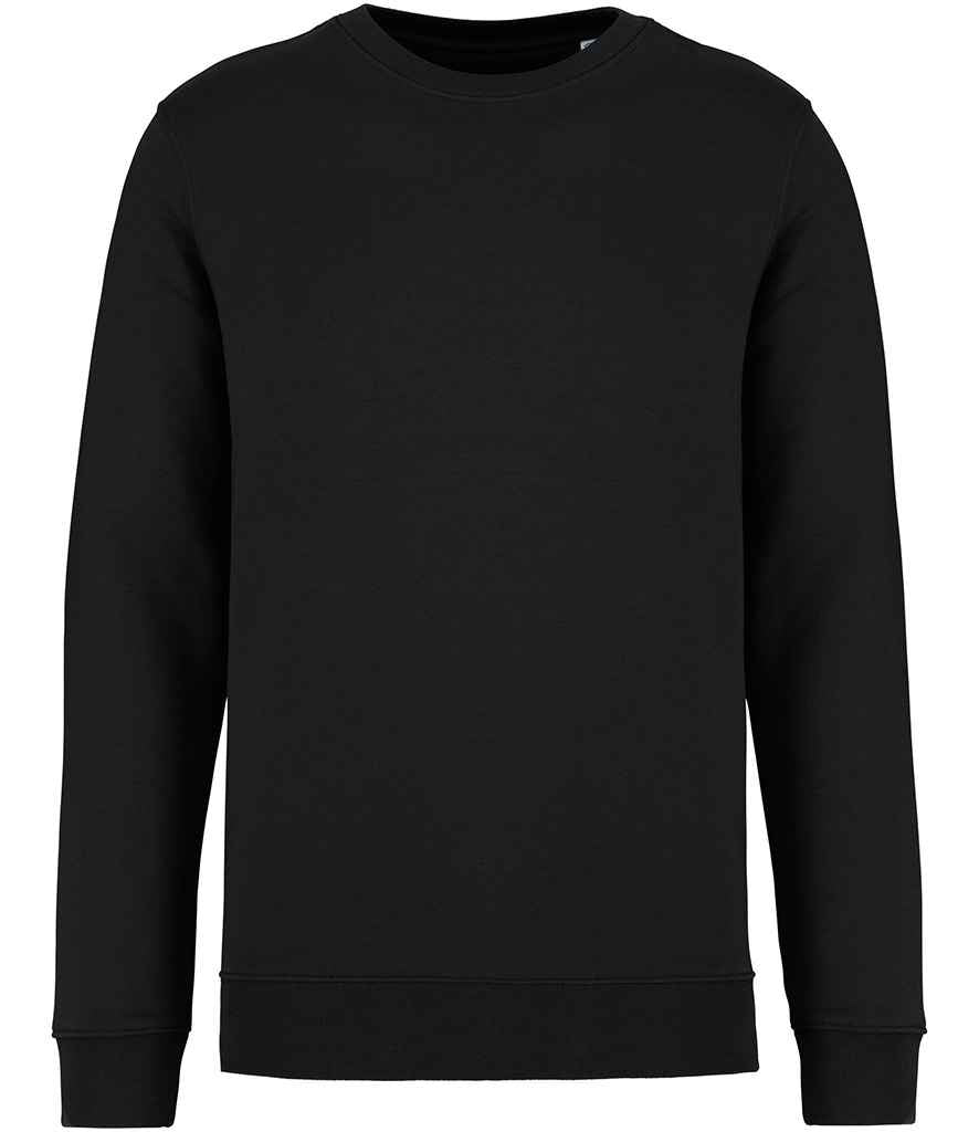 Native Spirit Unisex Heavyweight Crew Neck Sweatshirt in Black, front view