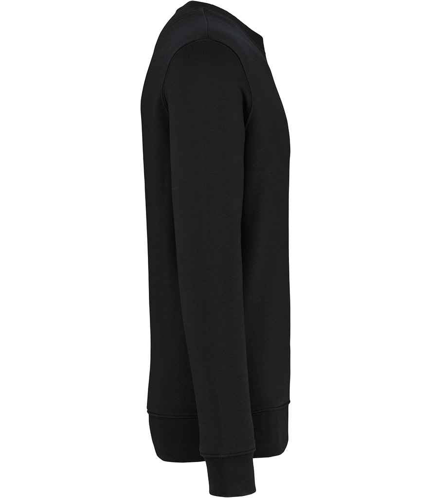 Native Spirit Unisex Heavyweight Crew Neck Sweatshirt in Black, side view