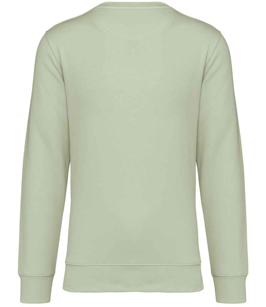 Native Spirit Unisex Heavyweight Crew Neck Sweatshirt in Celadon Green, back view