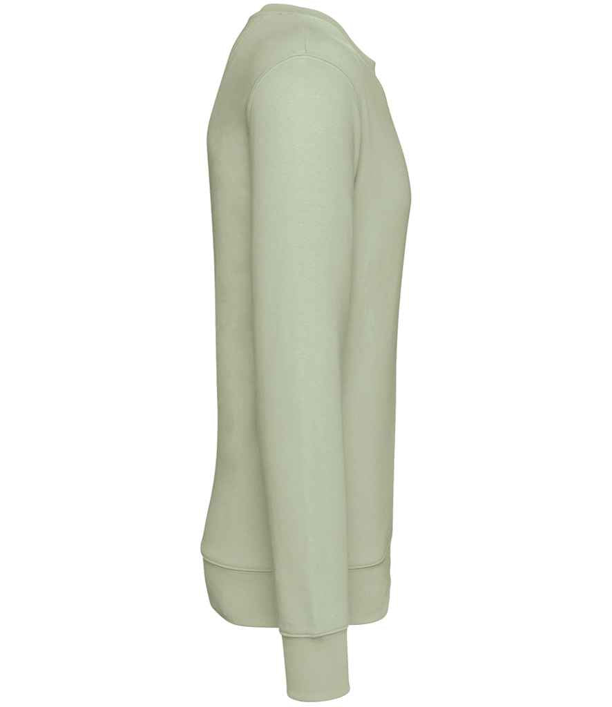 Native Spirit Unisex Heavyweight Crew Neck Sweatshirt in Celadon Green, side view