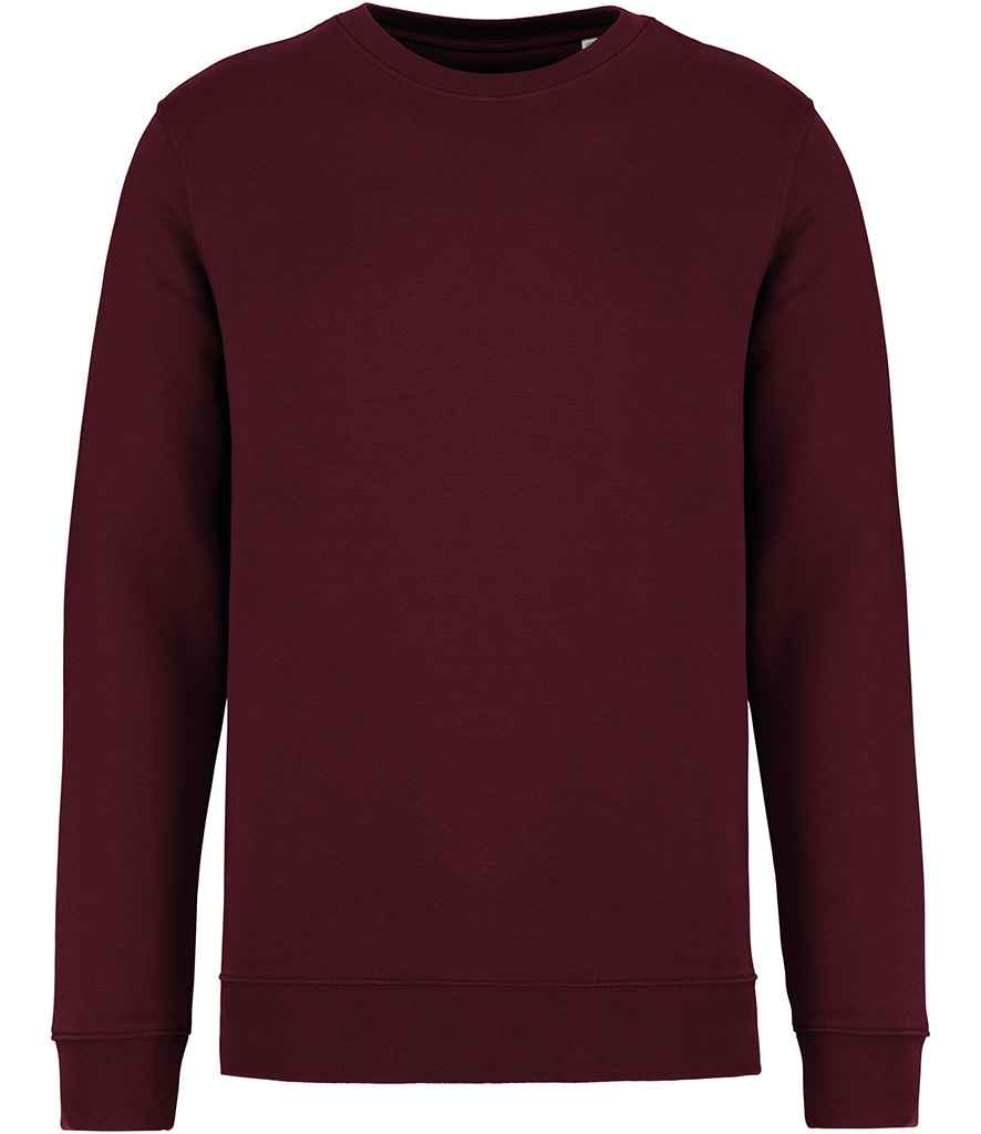 Native Spirit Unisex Heavyweight Crew Neck Sweatshirt in Dark Cherry, front view