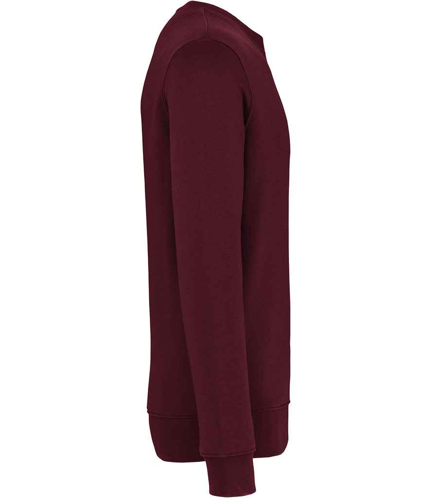 Native Spirit Unisex Heavyweight Crew Neck Sweatshirt in Dark Cherry, side view