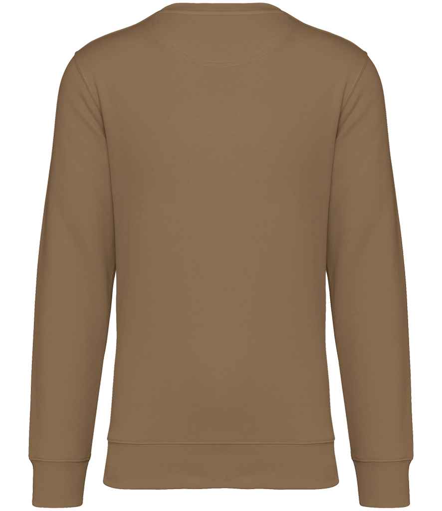 Native Spirit Unisex Heavyweight Crew Neck Sweatshirt in Dark Camel, back view