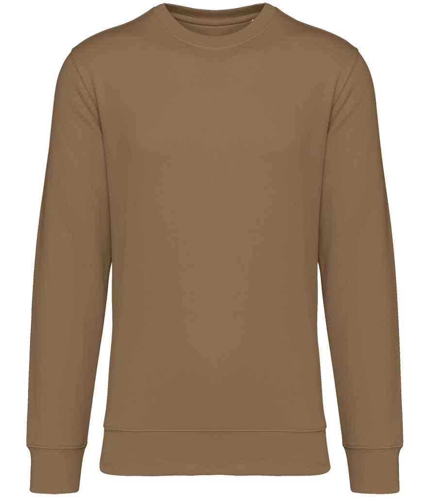 Native Spirit Unisex Heavyweight Crew Neck Sweatshirt in Dark Camel, front view