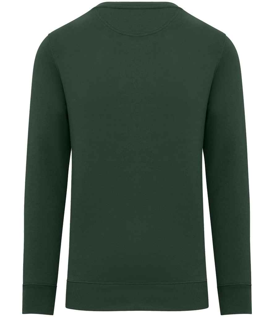 Native Spirit Unisex Heavyweight Crew Neck Sweatshirt in Forest Green, back view