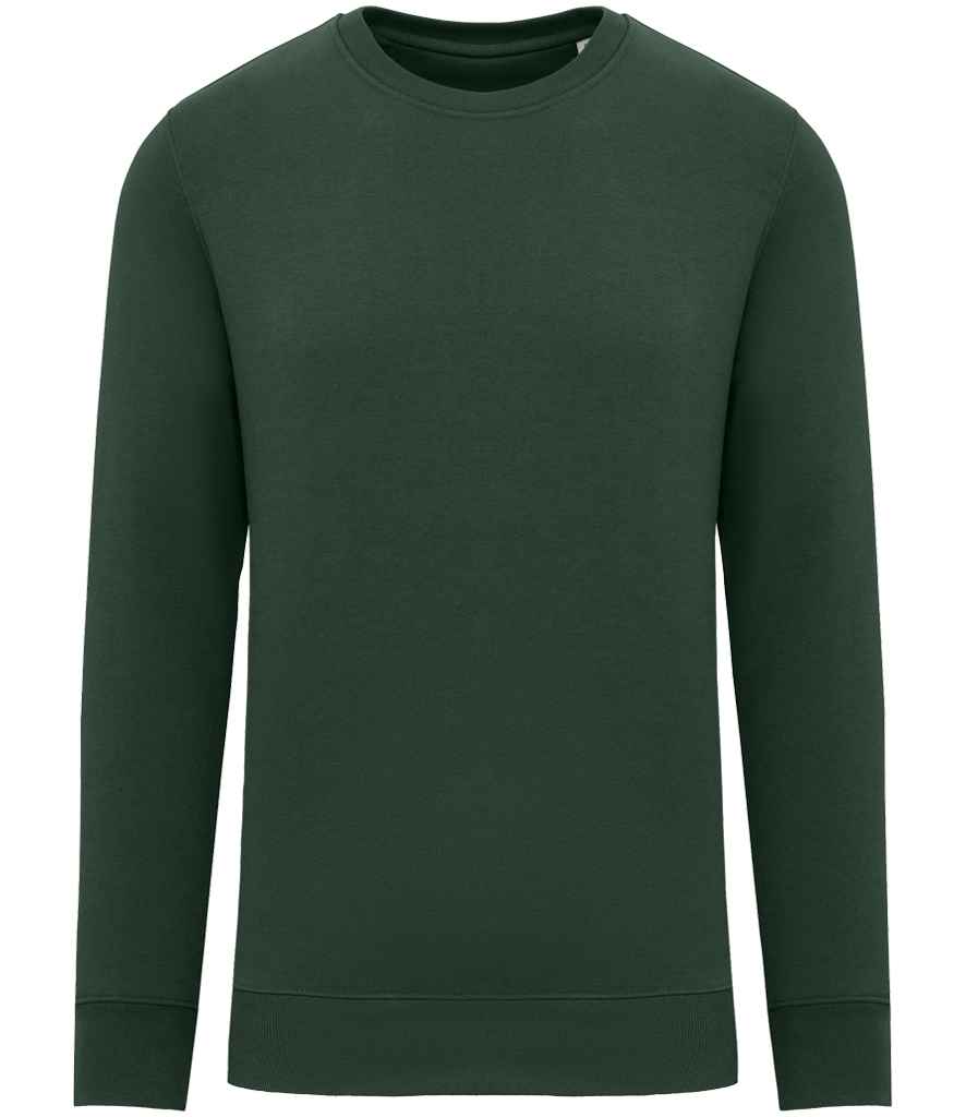 Native Spirit Unisex Heavyweight Crew Neck Sweatshirt in Forest Green, front view