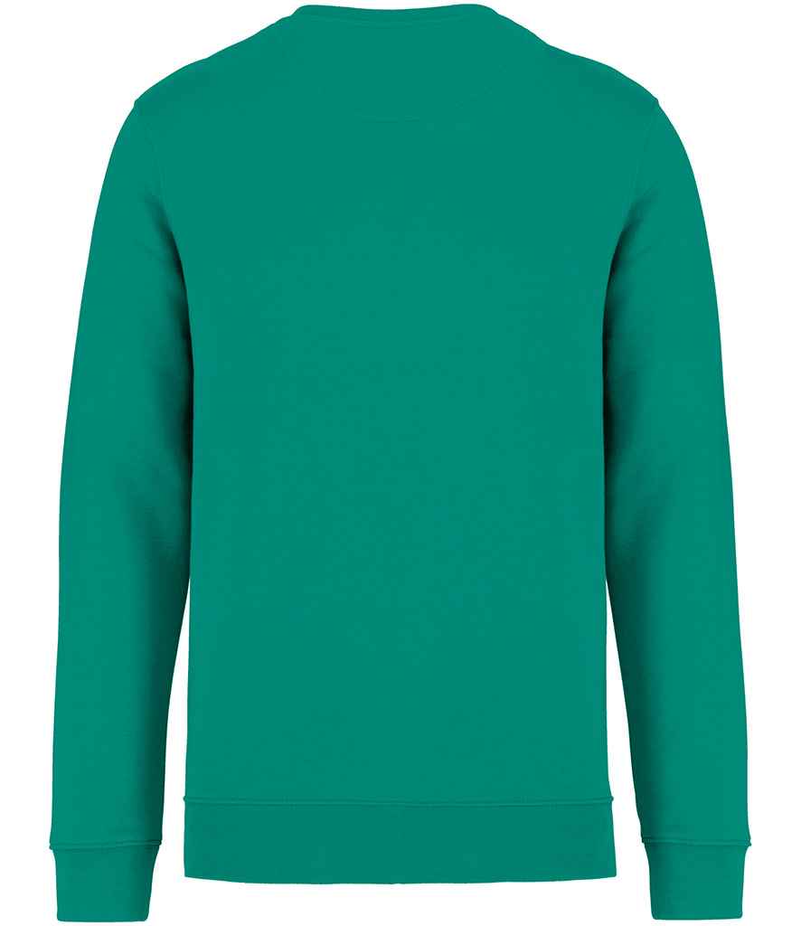 Native Spirit Unisex Heavyweight Crew Neck Sweatshirt in Gemstone Green, back view