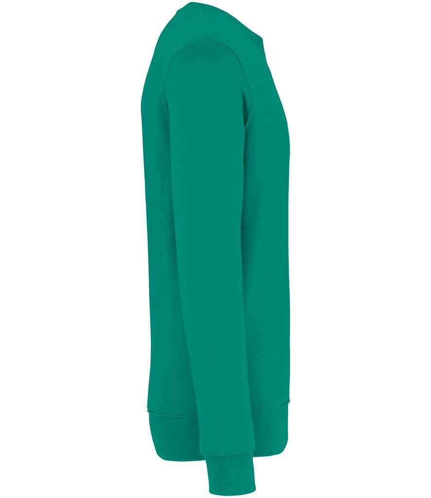 Native Spirit Unisex Heavyweight Crew Neck Sweatshirt in Gemstone Green, side view