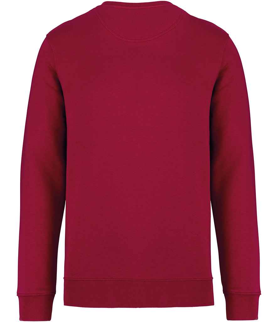 Native Spirit Unisex Heavyweight Crew Neck Sweatshirt in Hibiscus Red, back view