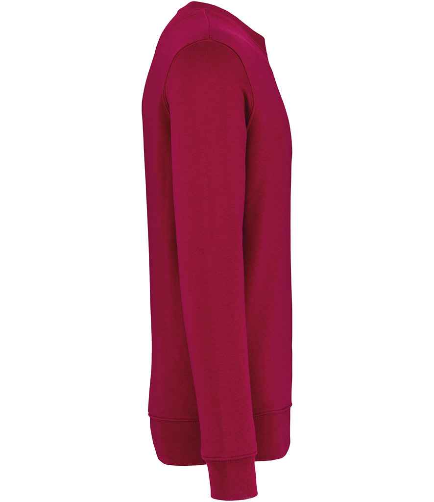 Native Spirit Unisex Heavyweight Crew Neck Sweatshirt in Hibiscus Red, side view