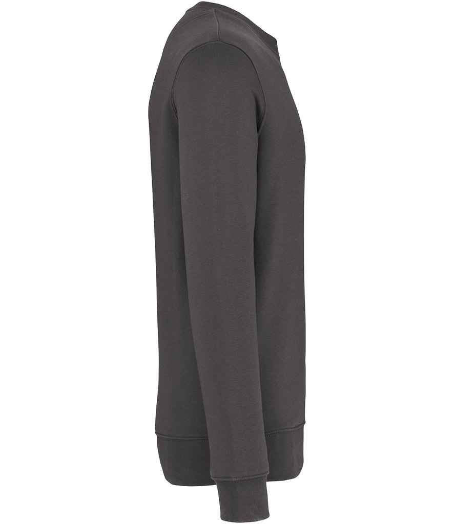 Native Spirit Unisex Heavyweight Crew Neck Sweatshirt in Iron Grey, side view