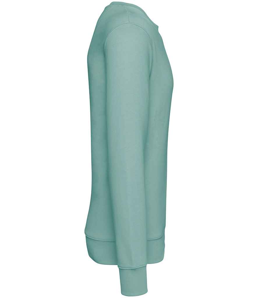 Native Spirit Unisex Heavyweight Crew Neck Sweatshirt in Jade Green, side view