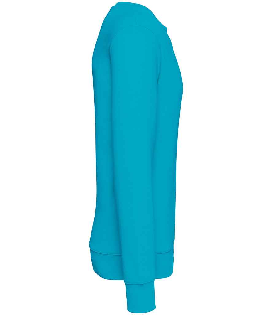 Native Spirit Unisex Heavyweight Crew Neck Sweatshirt in Light Turquoise, side view