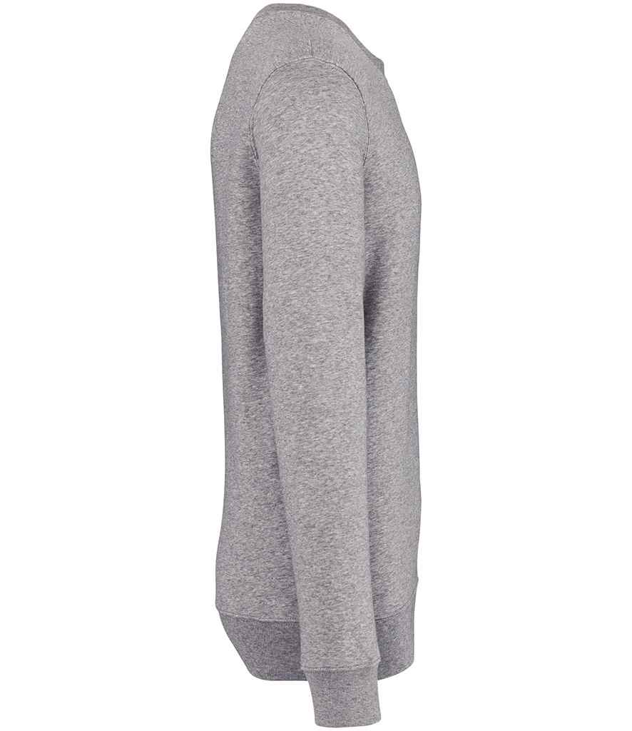 Native Spirit Unisex Heavyweight Crew Neck Sweatshirt in Moon Grey Heather, side view