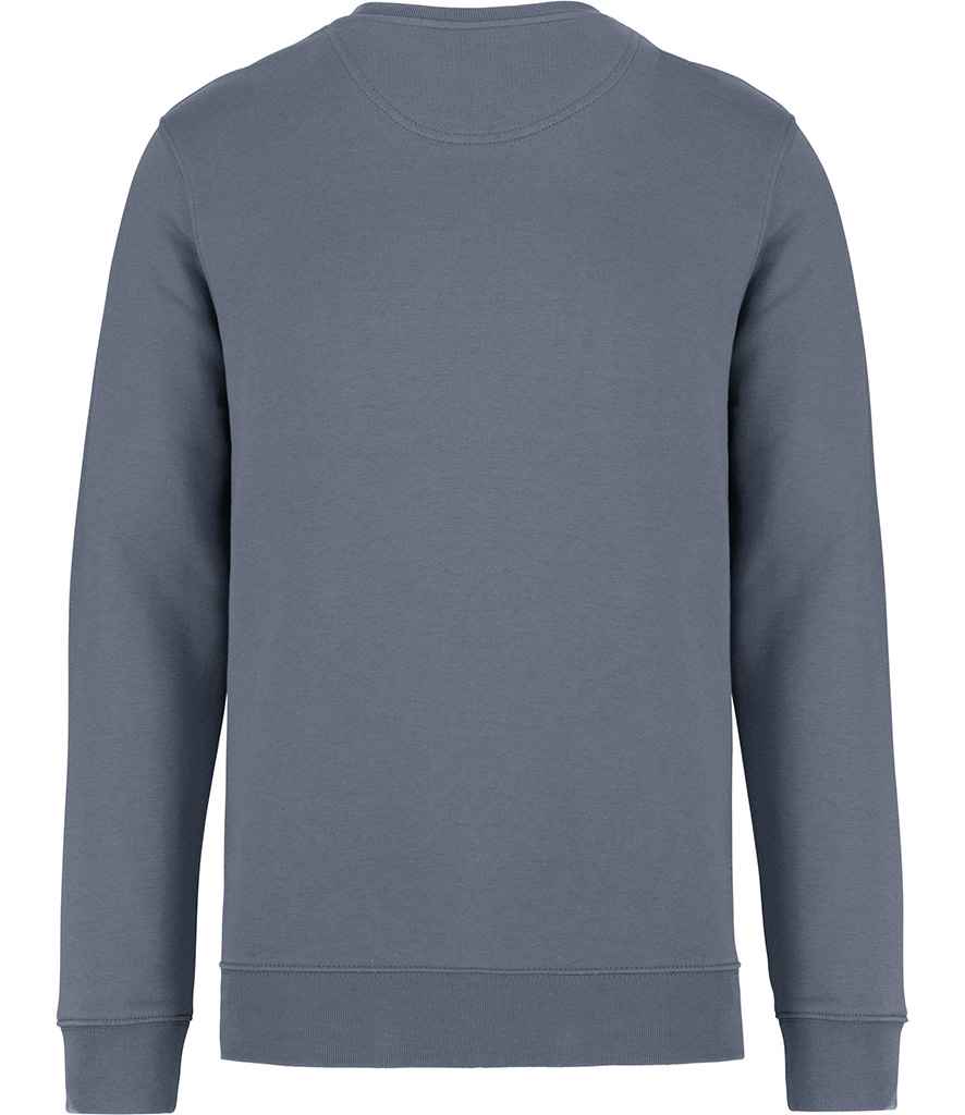 Native Spirit Unisex Heavyweight Crew Neck Sweatshirt in Mineral Grey, back view