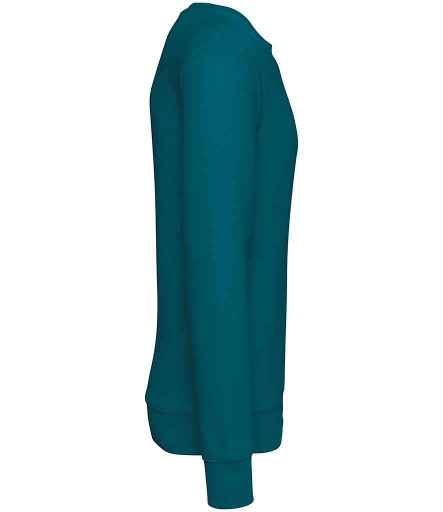 Native Spirit Unisex Heavyweight Crew Neck Sweatshirt in Peacock Green, side view
