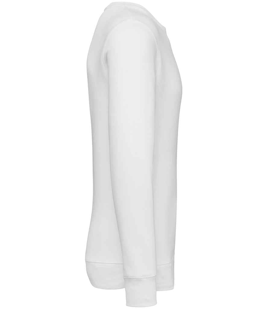 Native Spirit Unisex Heavyweight Crew Neck Sweatshirt in White, side view