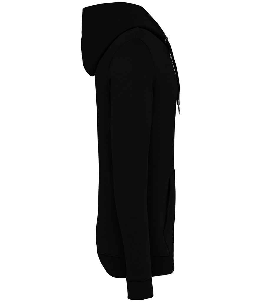 Native Spirit Unisex Full Zip Hoodie in Black, side view