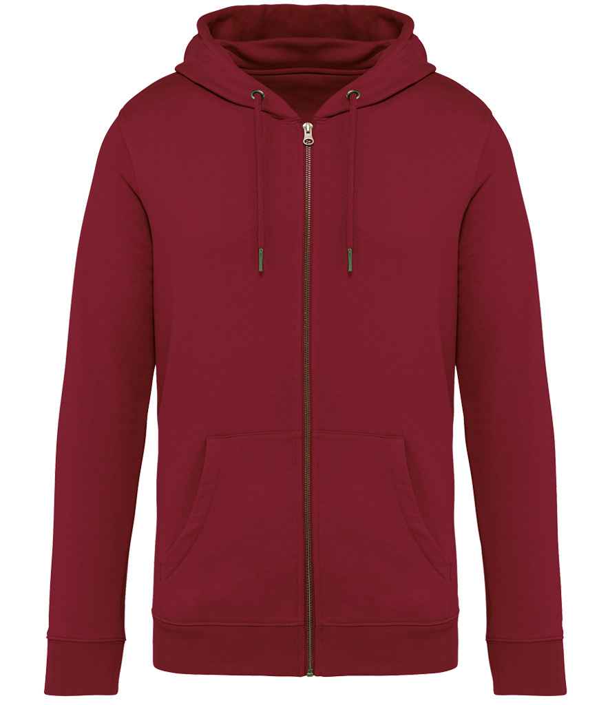 Native Spirit Unisex Full Zip Hoodie in Hibiscus Red, front view