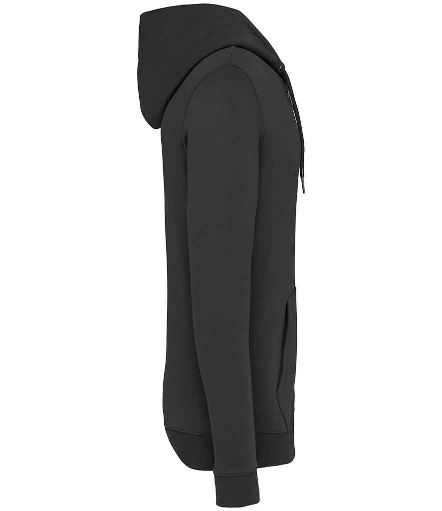 Native Spirit Unisex Full Zip Hoodie in Iron Grey, side view