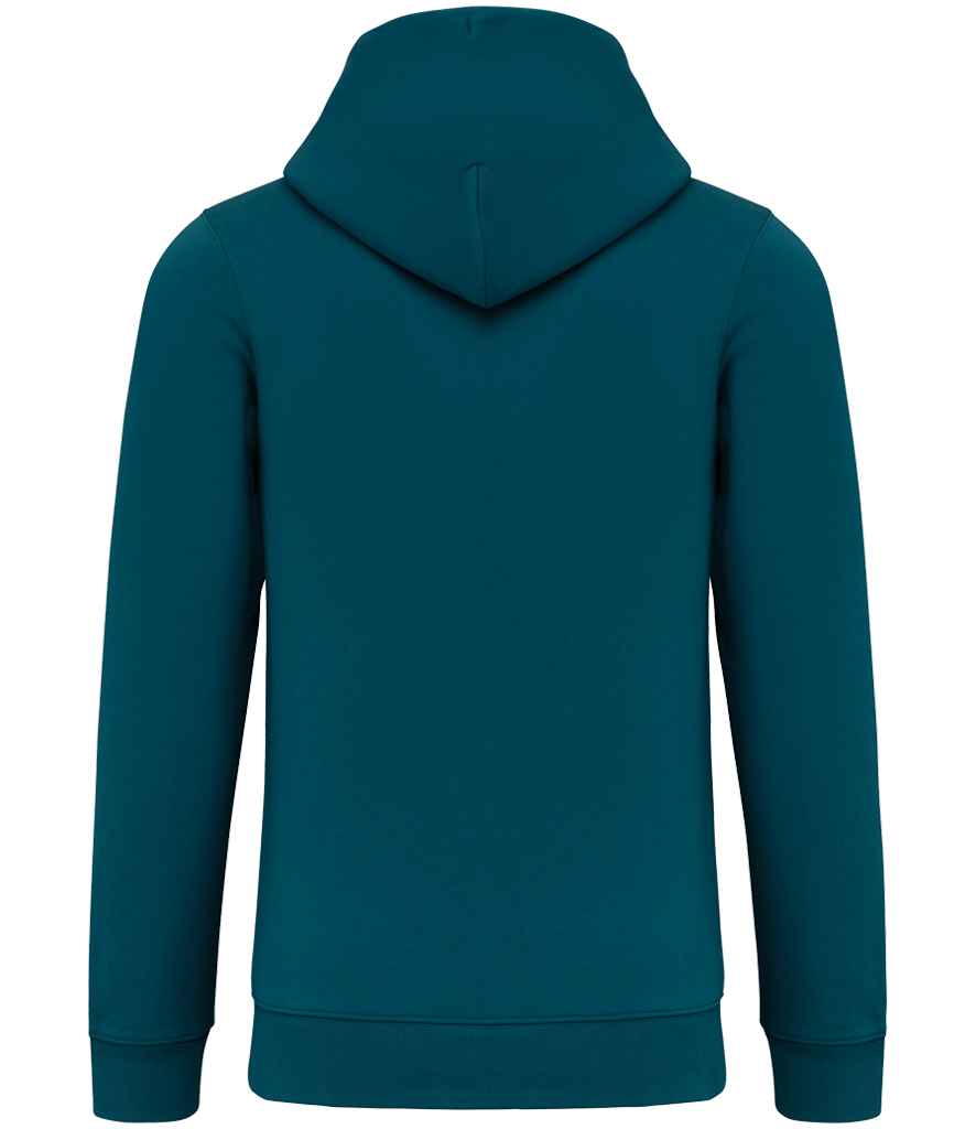 Native Spirit Unisex Full Zip Hoodie in Peacock Green, back view