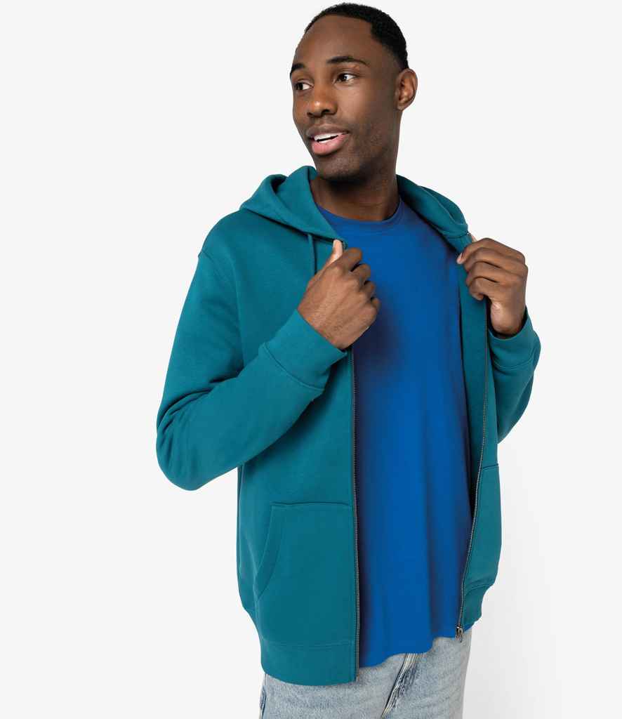 Native Spirit Unisex Full Zip Hoodie in Peacock Green