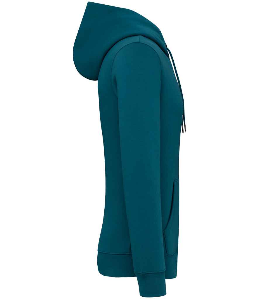 Native Spirit Unisex Full Zip Hoodie in Peacock Green, side view