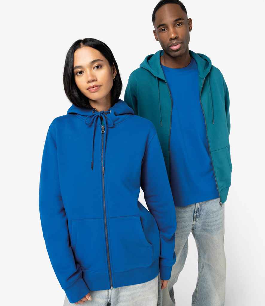 Native Spirit Unisex Full Zip Hoodie in Sea Blue