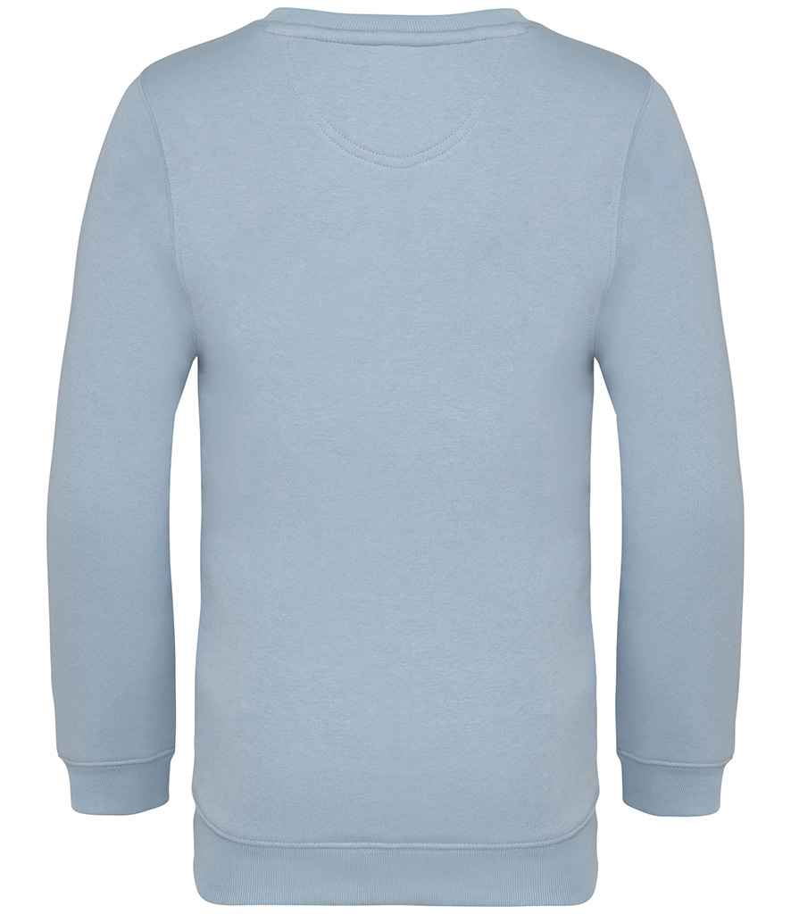 Native Spirit Kids Crew Neck Sweatshirt in Aquamarine, back view