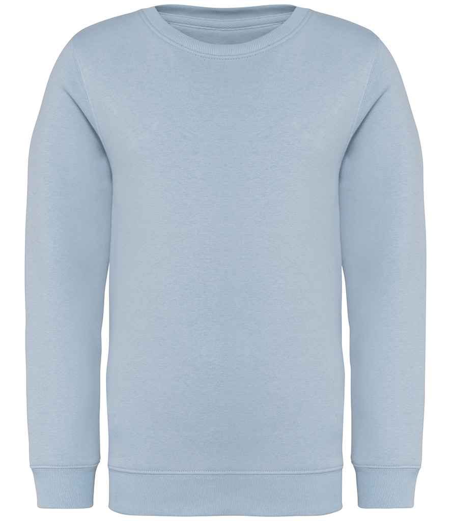 Native Spirit Kids Crew Neck Sweatshirt in Aquamarine, front view