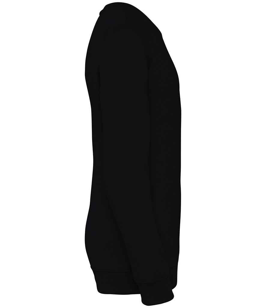 Native Spirit Kids Crew Neck Sweatshirt in Black, side view