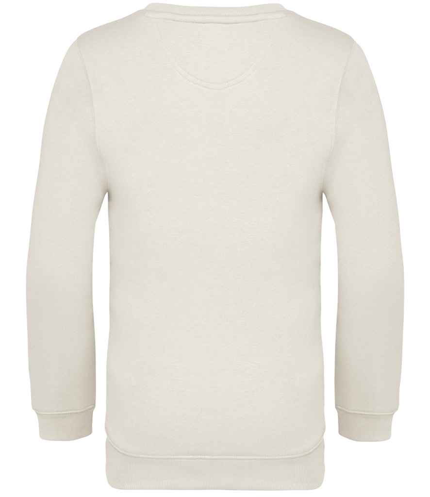 Native Spirit Kids Crew Neck Sweatshirt in Ivory, back view