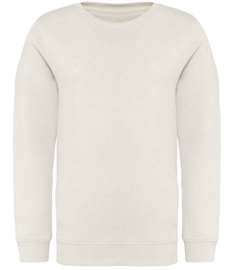 Native Spirit Kids Crew Neck Sweatshirt in Ivory, front view