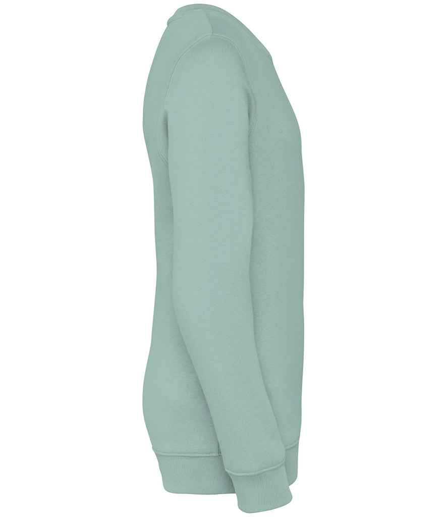 Native Spirit Kids Crew Neck Sweatshirt in Jade Green, side view