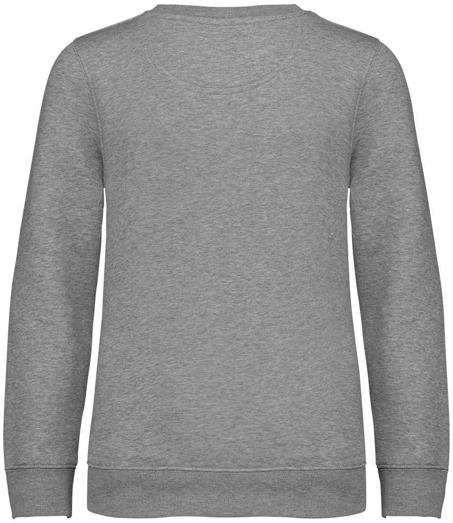 Native Spirit Kids Crew Neck Sweatshirt in Moon Grey Heather, back view