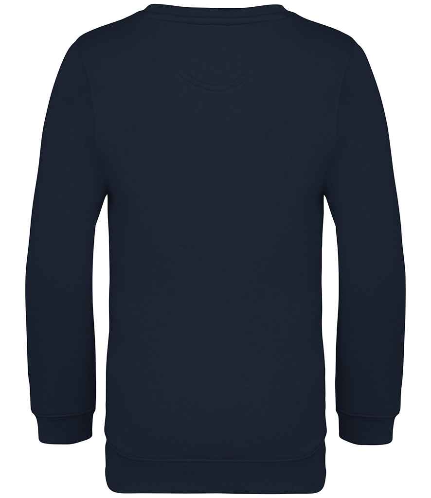 Native Spirit Kids Crew Neck Sweatshirt in Navy, back view