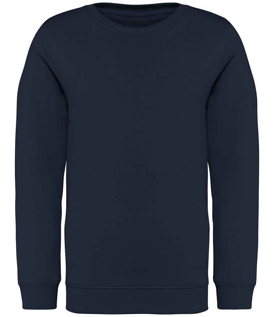 Native Spirit Kids Crew Neck Sweatshirt in Navy, front view