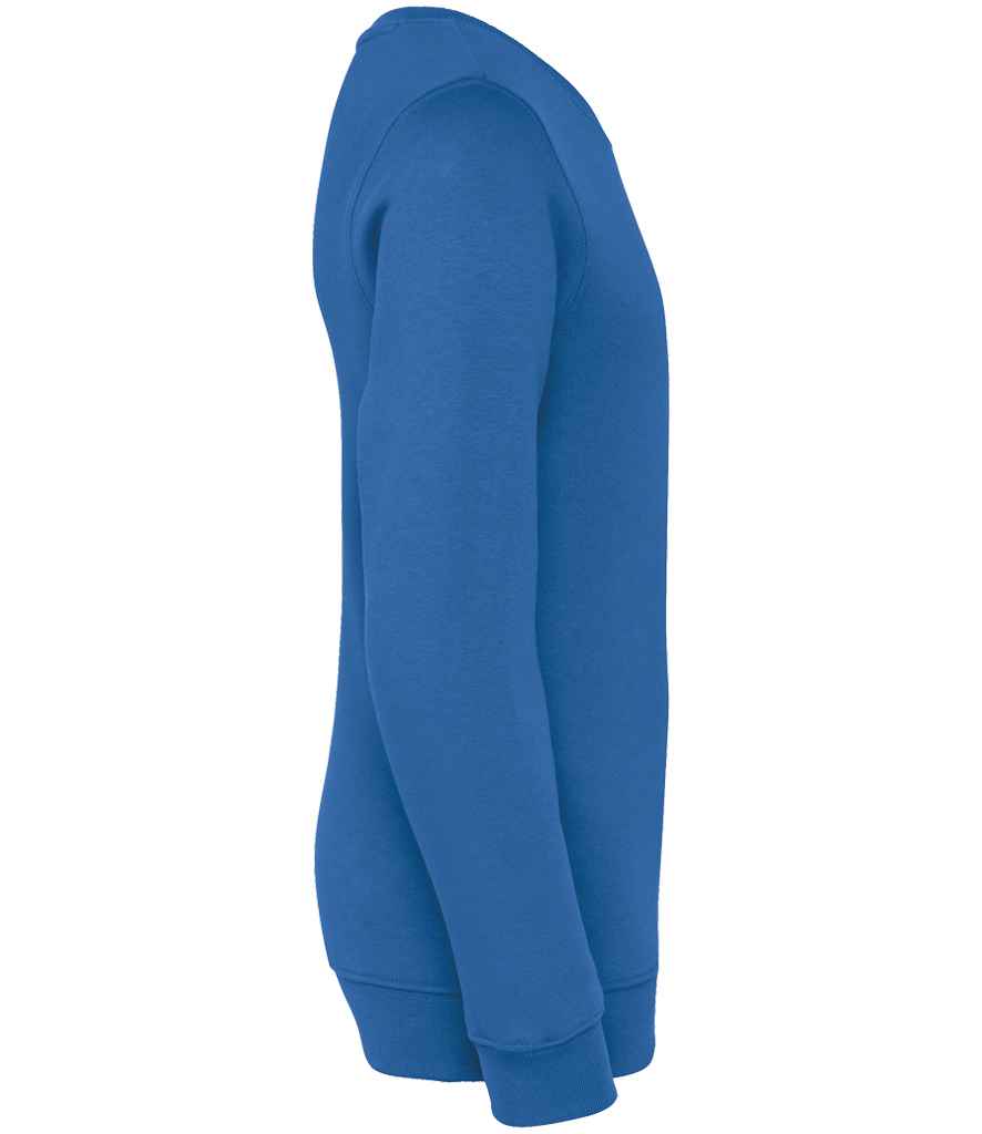 Native Spirit Kids Crew Neck Sweatshirt in Sea Blue, side view