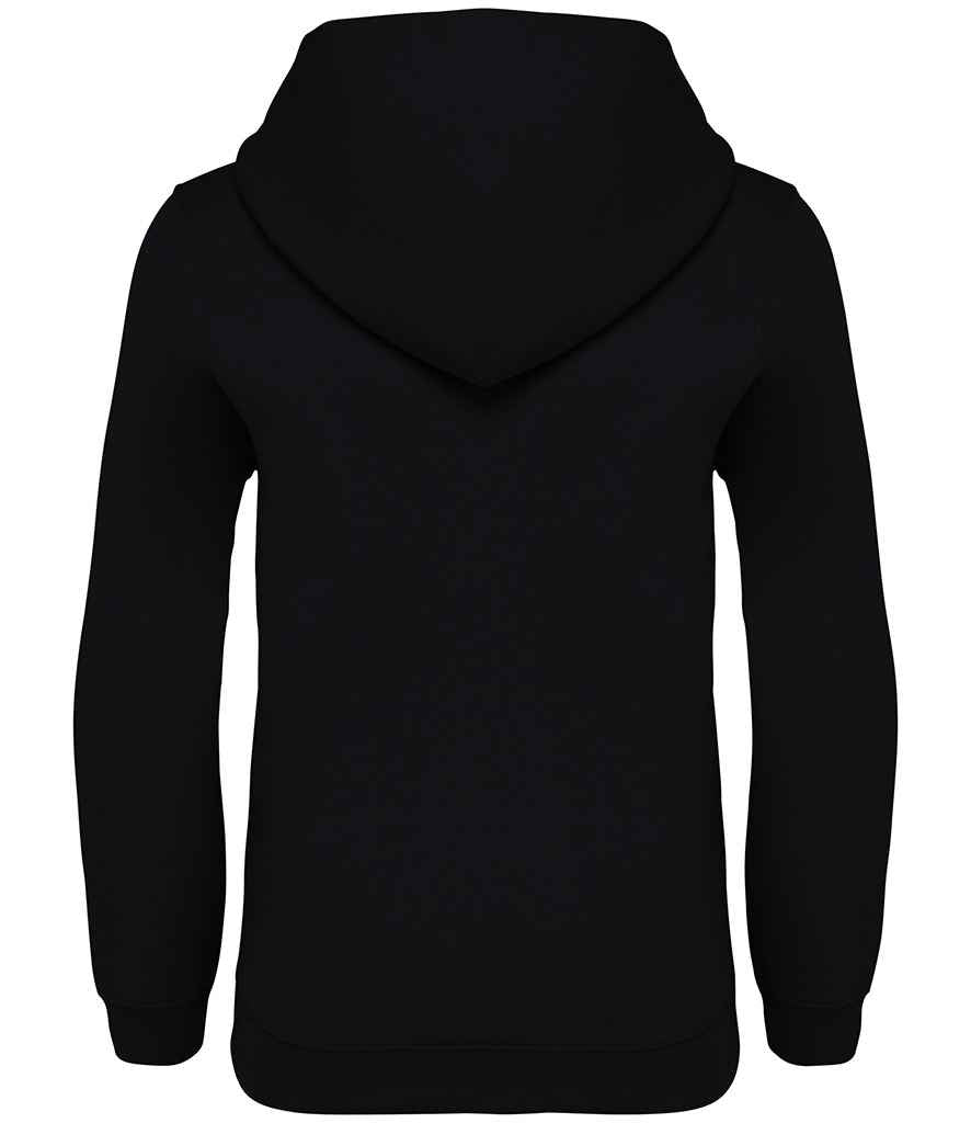 Native Spirit Kids Hooded Sweatshirt in Black, back view