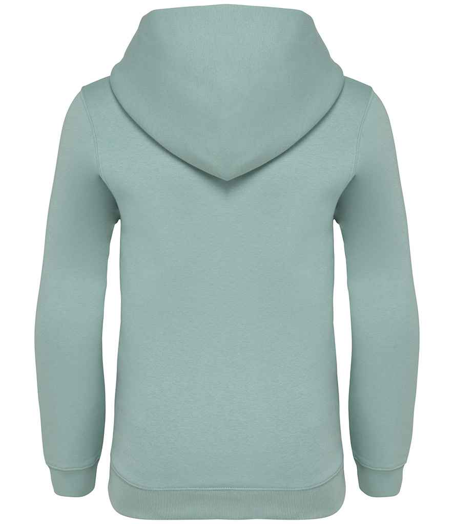Native Spirit Kids Hooded Sweatshirt in Jade Green, back view