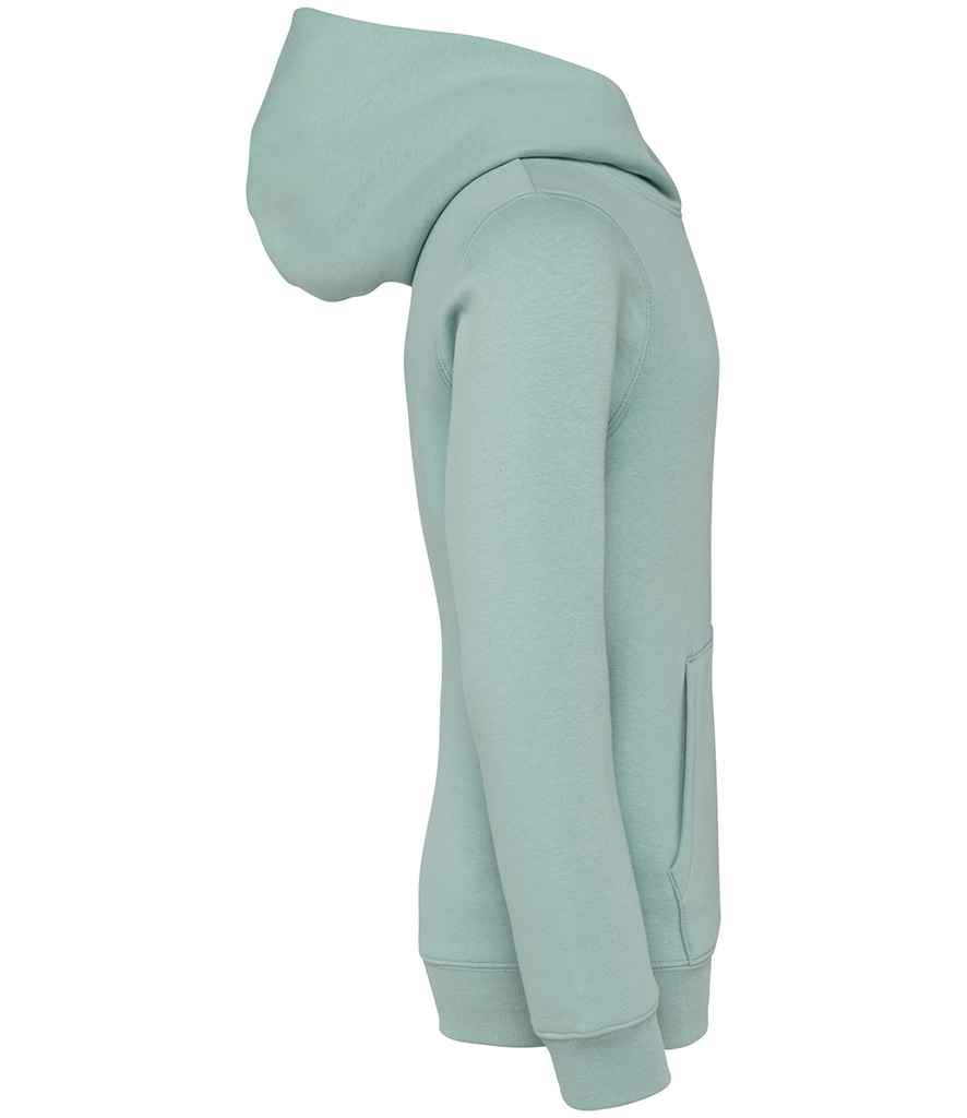 Native Spirit Kids Hooded Sweatshirt in Jade Green, side view