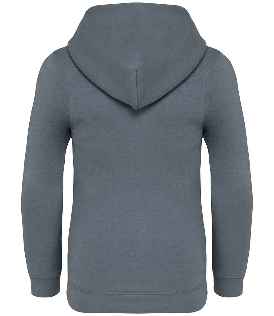 Native Spirit Kids Hooded Sweatshirt in Mineral Grey, back view