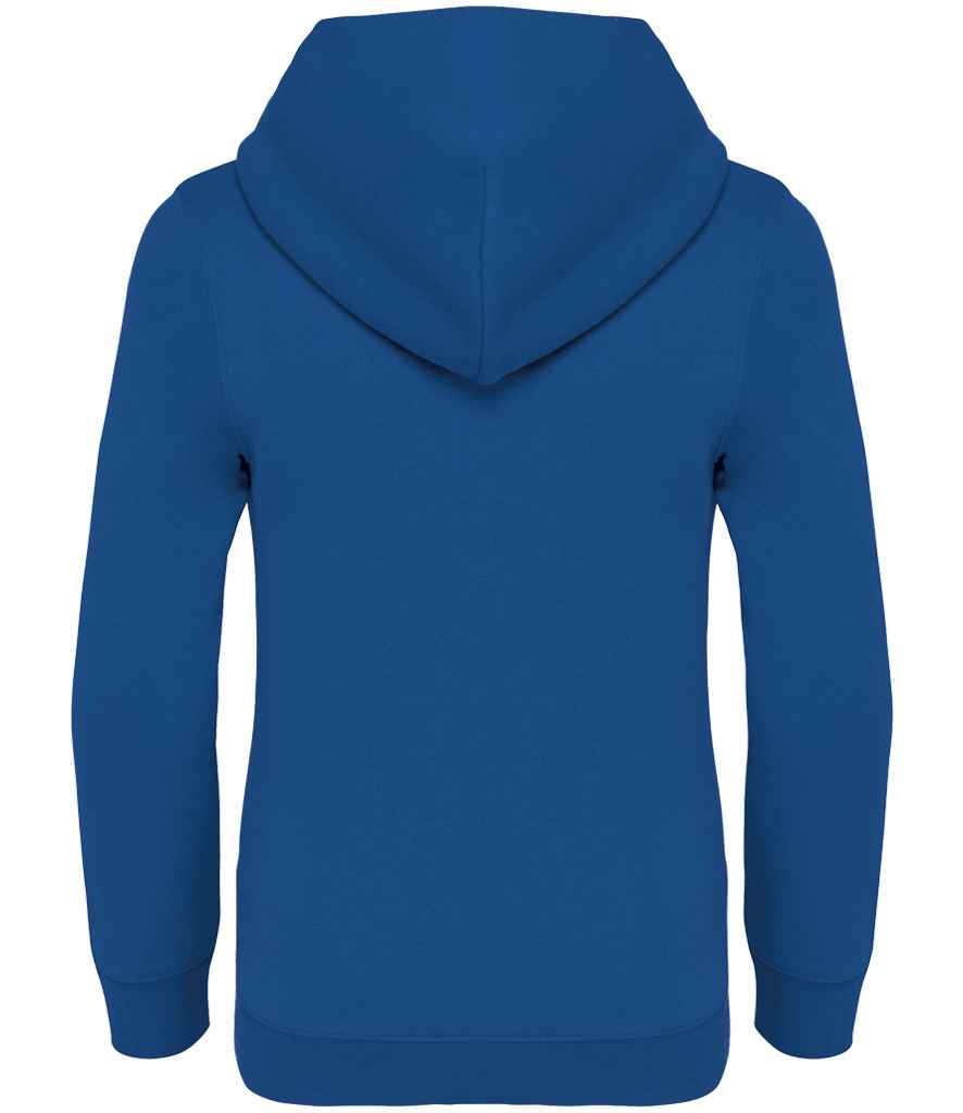 Native Spirit Kids Hooded Sweatshirt in Sea Blue, back view