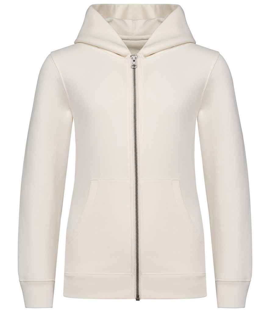 Native Spirit Kids Full Zip Hoodie in Ivory, front view