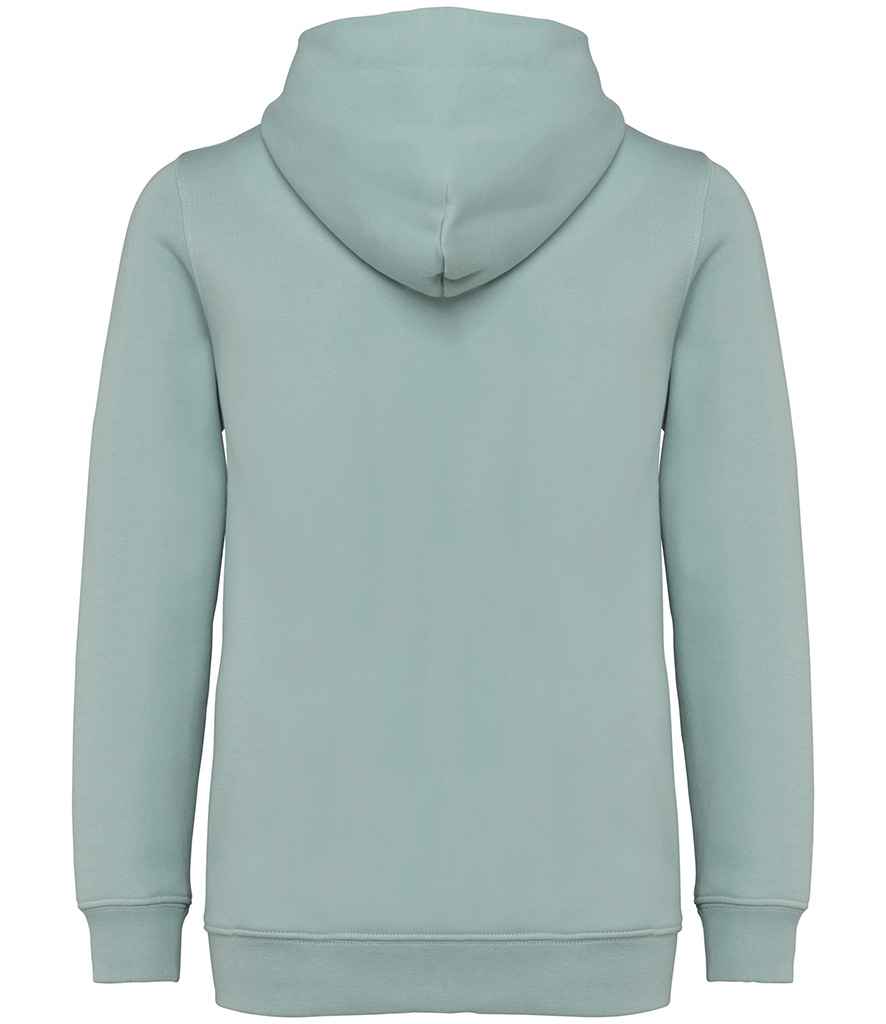 Native Spirit Kids Full Zip Hoodie in Jade Green, back view