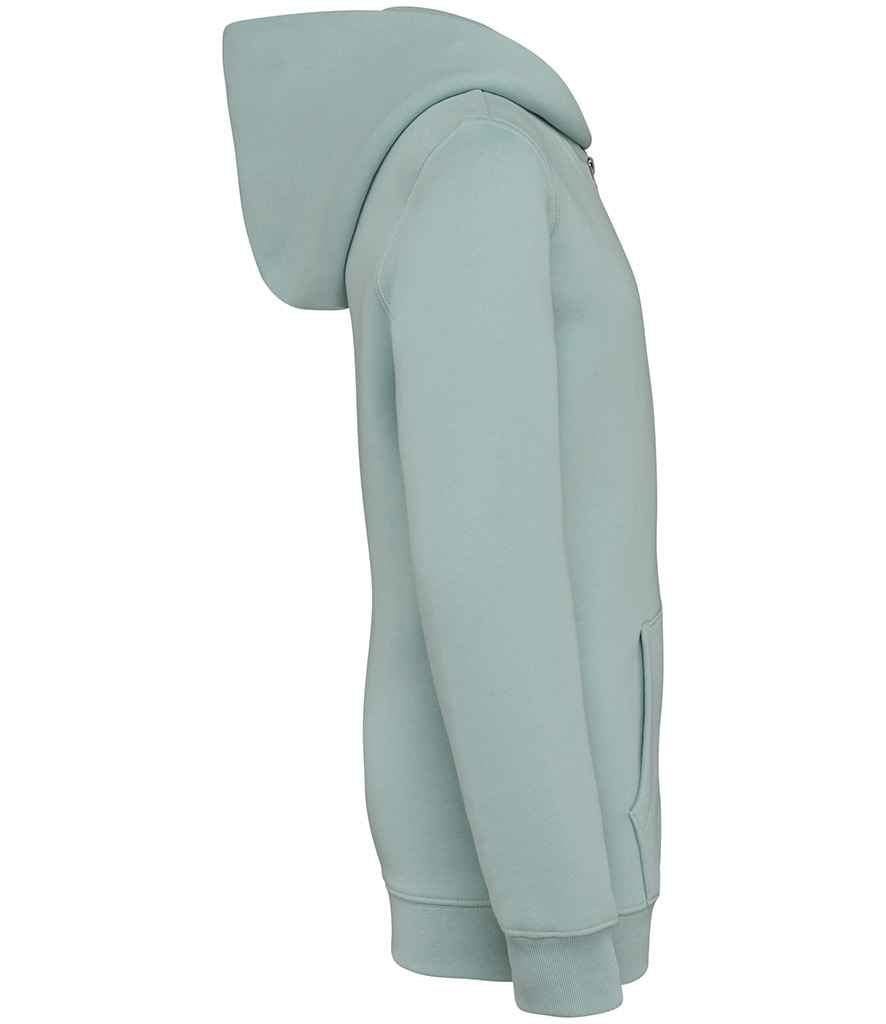 Native Spirit Kids Full Zip Hoodie in Jade Green, side view