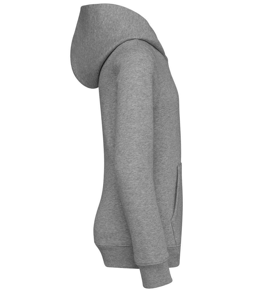 Native Spirit Kids Full Zip Hoodie in Moon Grey Heather, side view