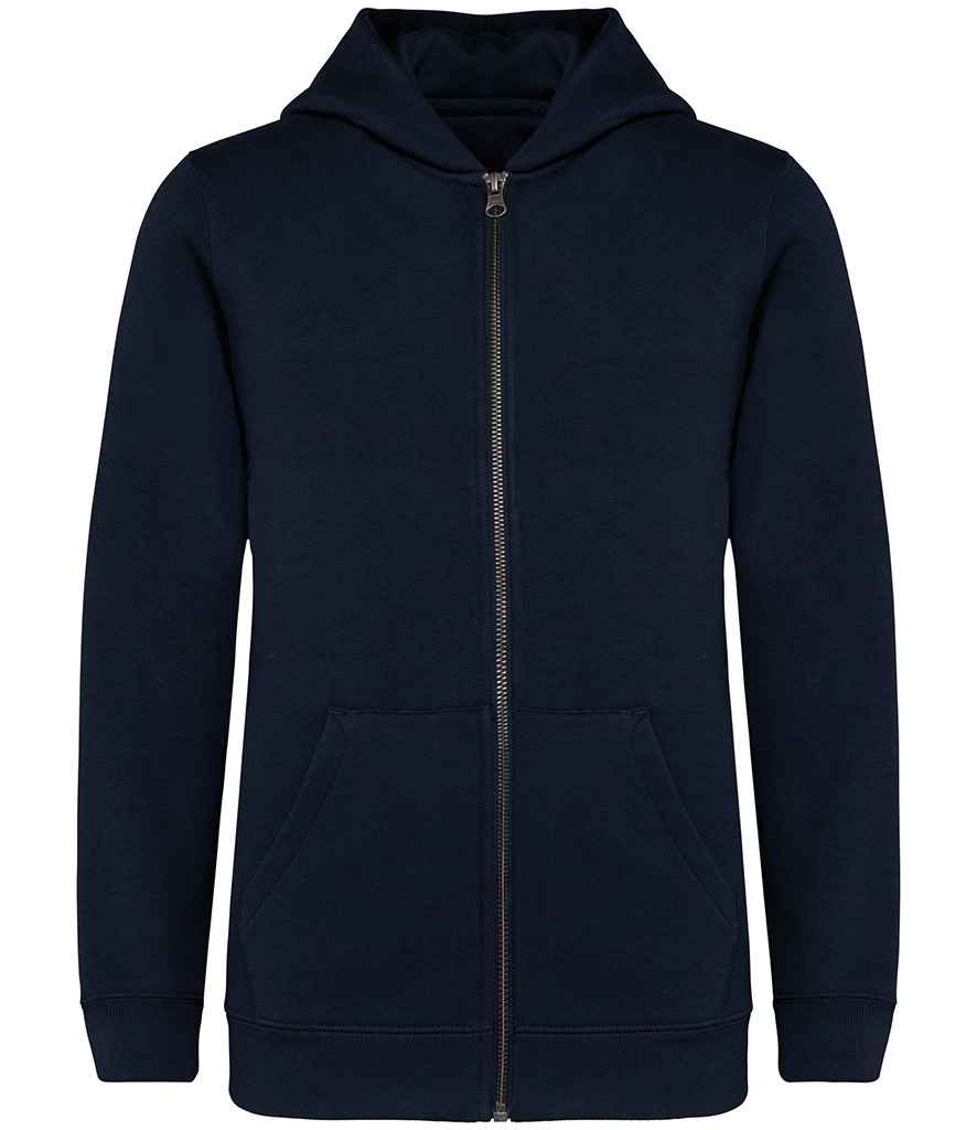 Native Spirit Kids Full Zip Hoodie in Navy, front view