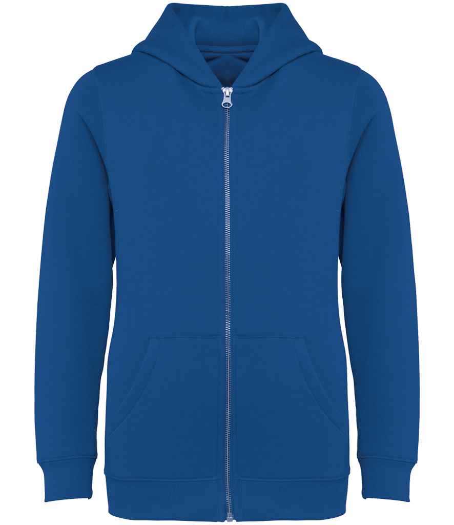 Native Spirit Kids Full Zip Hoodie in Sea Blue, front view