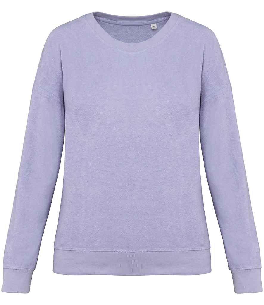 Native Spirit Ladies Terry Towel Sweatshirt in Parma, front view